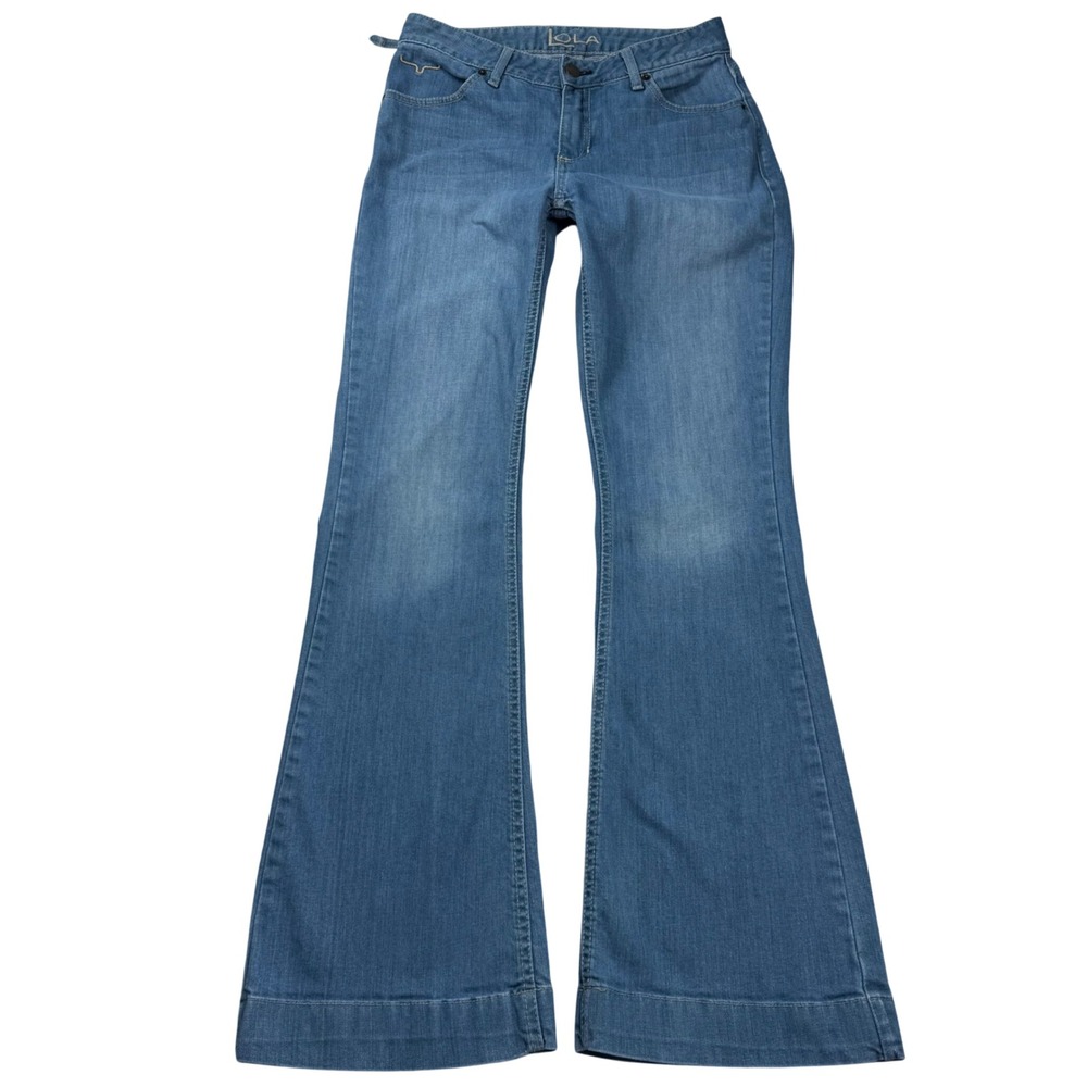Kimes Ranch Lola Jeans Womens 6/32 Medium Wash Flare Leg Western Denim USA Made